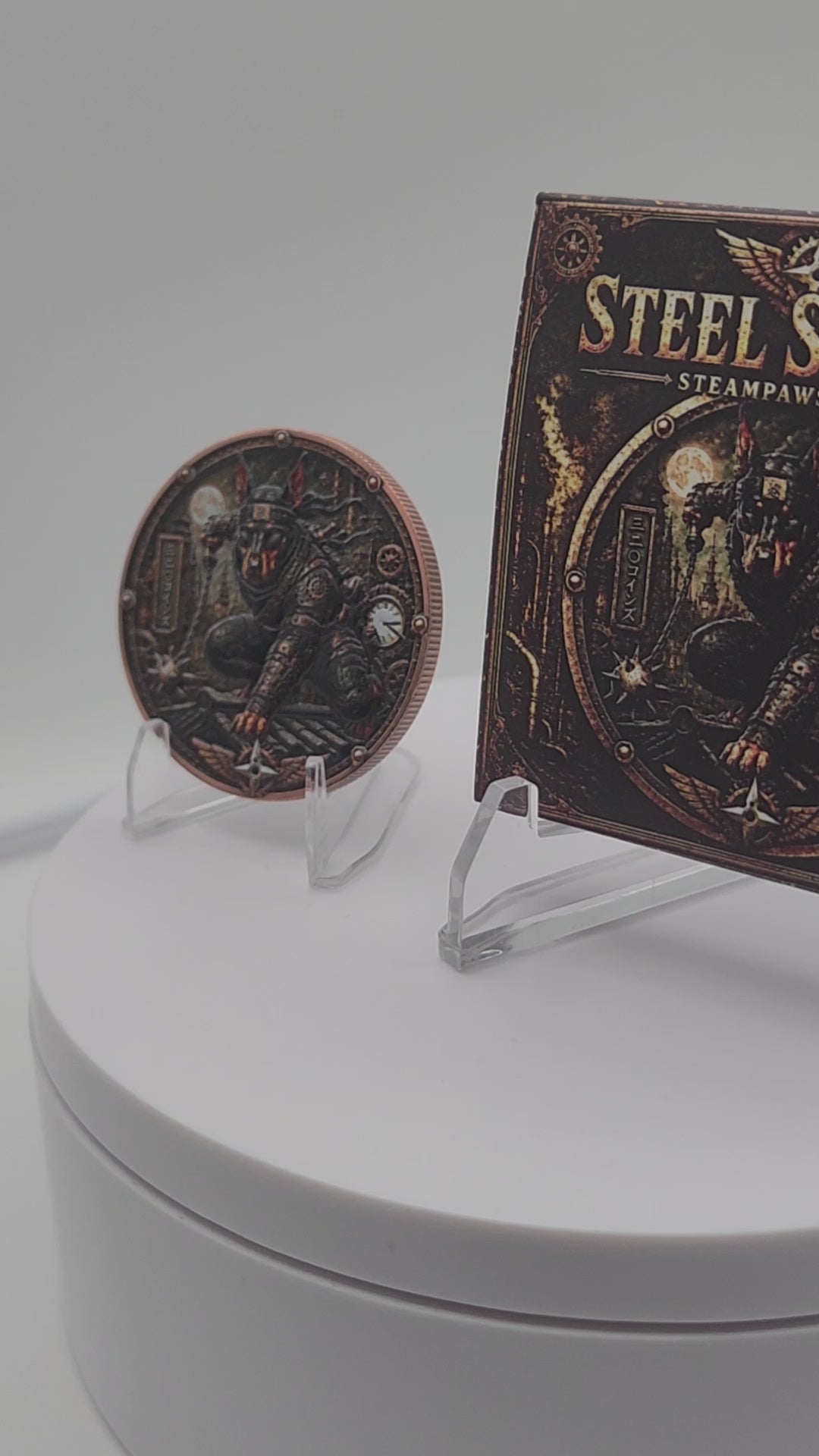 SteamPaws Series | Steel Shadow 1 oz .999 Copper Round