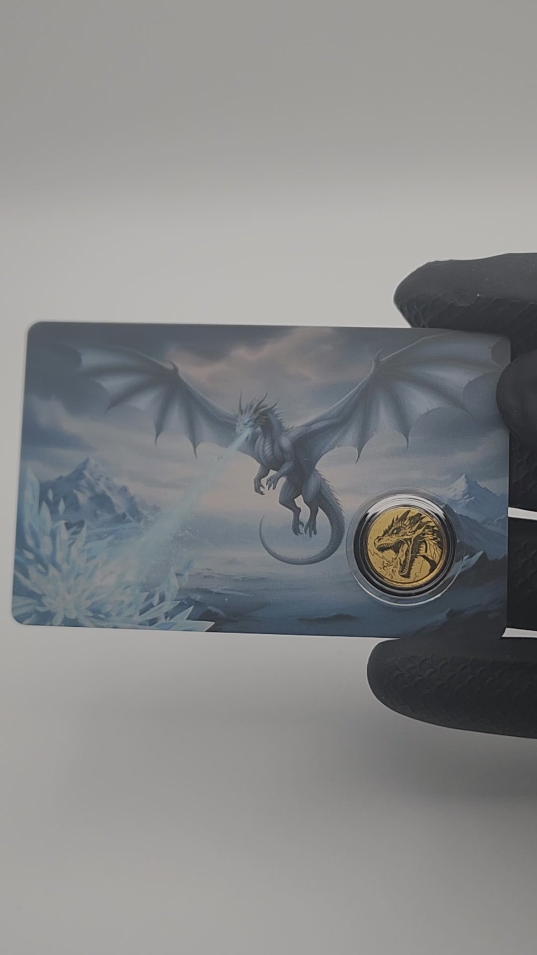 320Coins Frost Dragon 1/1000 oz .999 Gold Round Carded