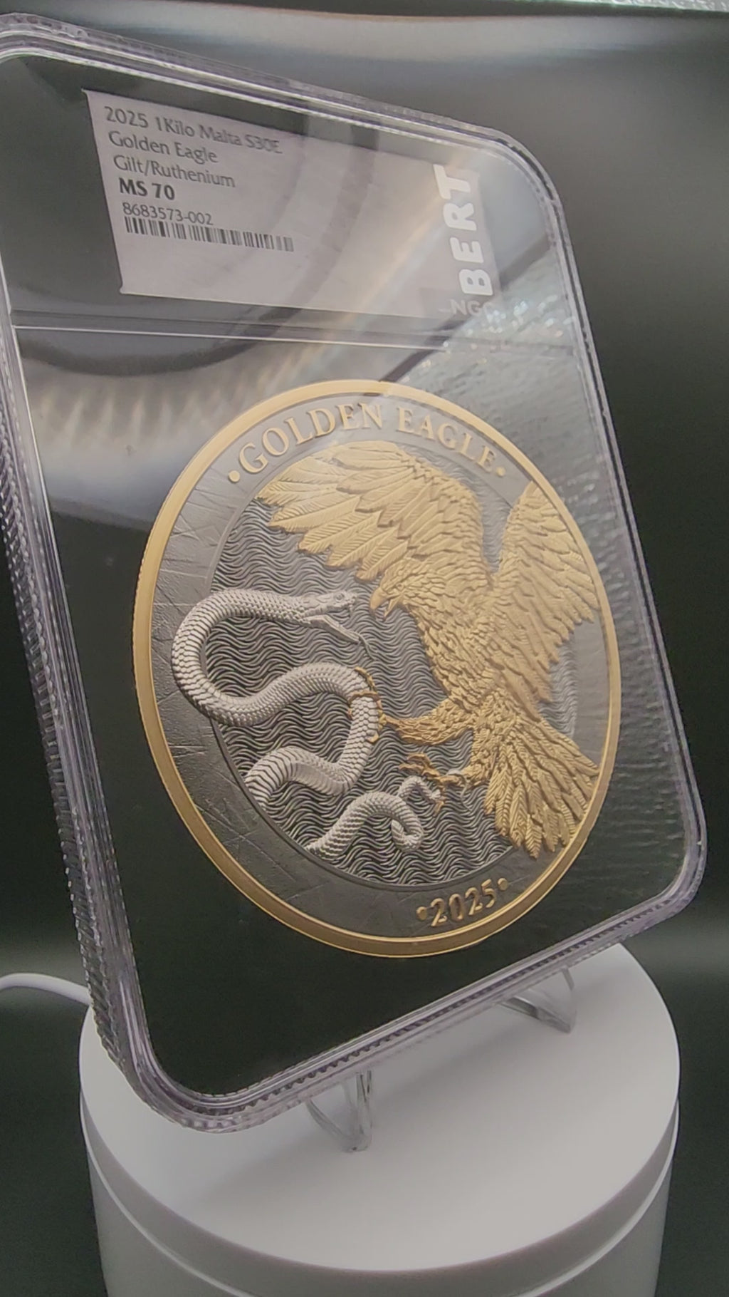 2025 NGC MS70 Malta Golden Eagle KILO - 100 Minted