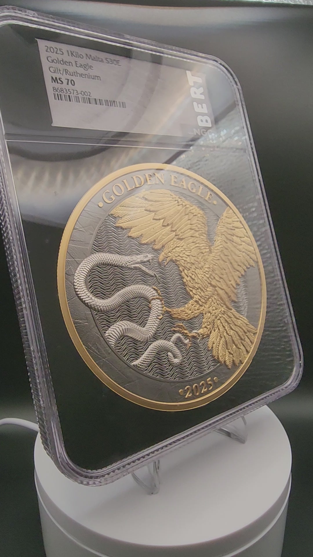 2025 NGC MS70 Malta Golden Eagle KILO - 100 Minted