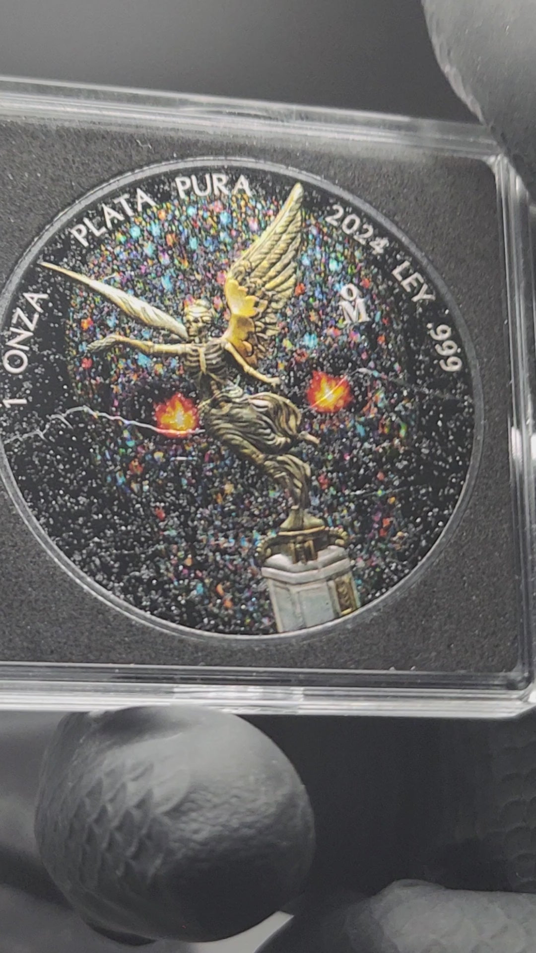 2024 Mexico Libertad Diamond Skull Edition 1oz Silver Coin (500 Minted)