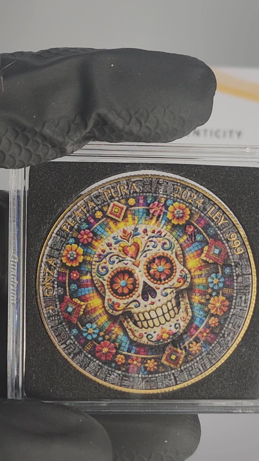 2024 Mexico Libertad 1oz Silver | Mosaic Sugar Skull Edition