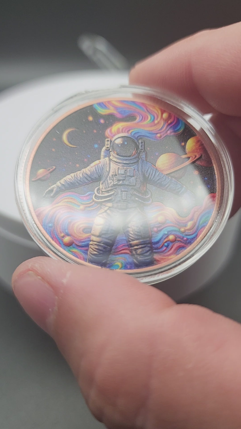Cosmic Trip HR Colorized 1 oz Copper Round