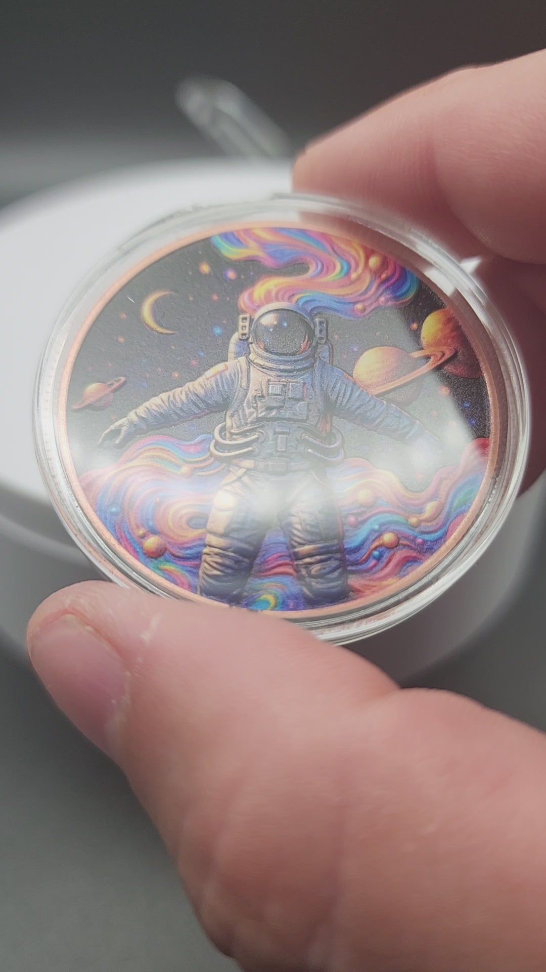 Cosmic Trip HR Colorized 1 oz Copper Round