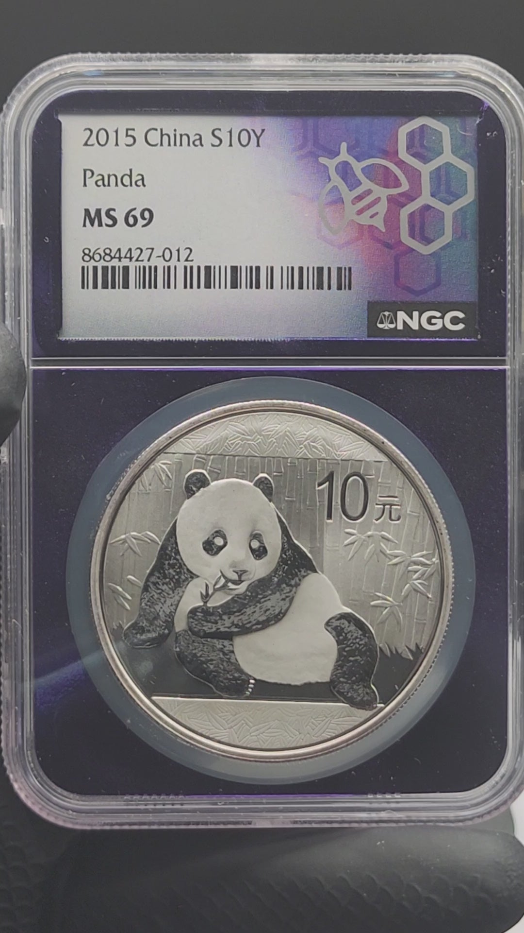 2015 China Silver Panda 1 oz NGC MS69