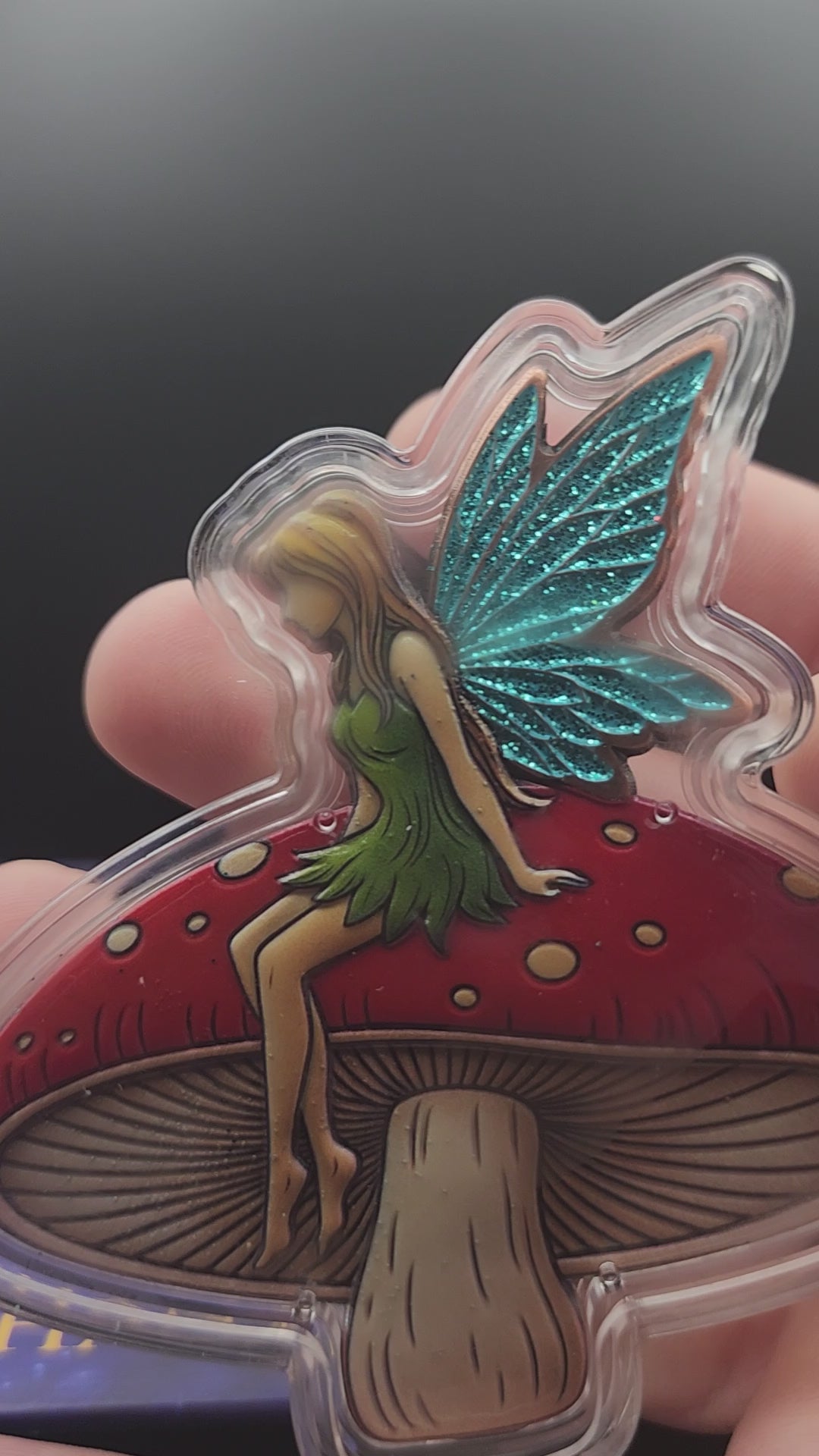 Enchanted Fairy 100g Shaped Colorized Copper Medal in Display Box Mintage 2500
