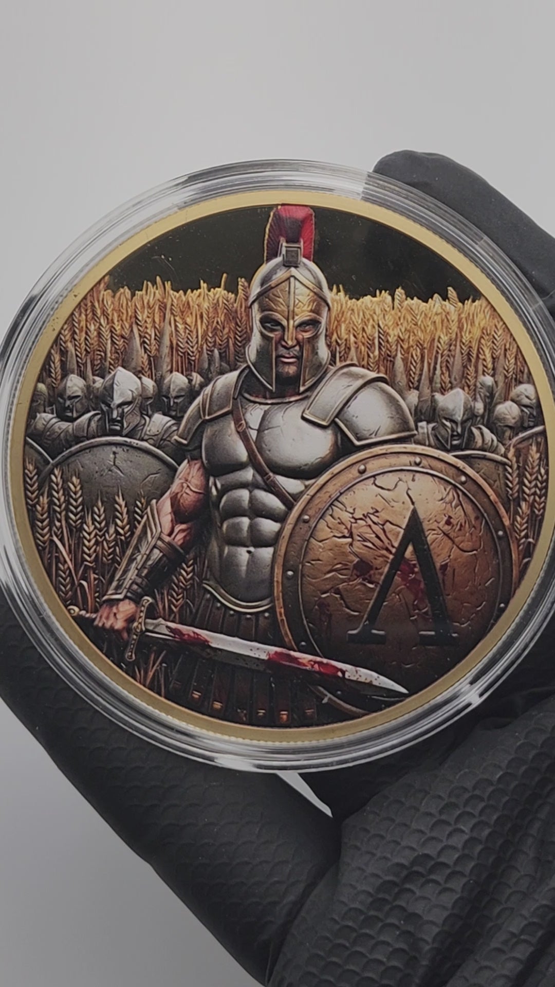Historic Warriors – Spartan Army 24k Gilded 5 oz Copper Round