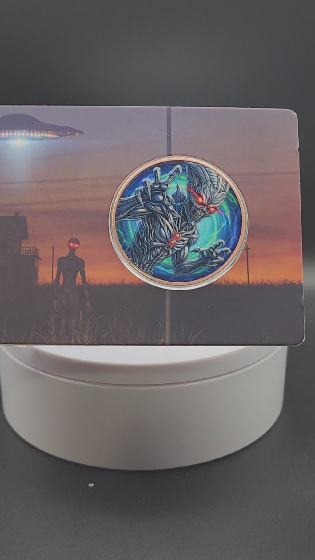 "Red-Eyed Invader" 1oz Copper Round in COA Card