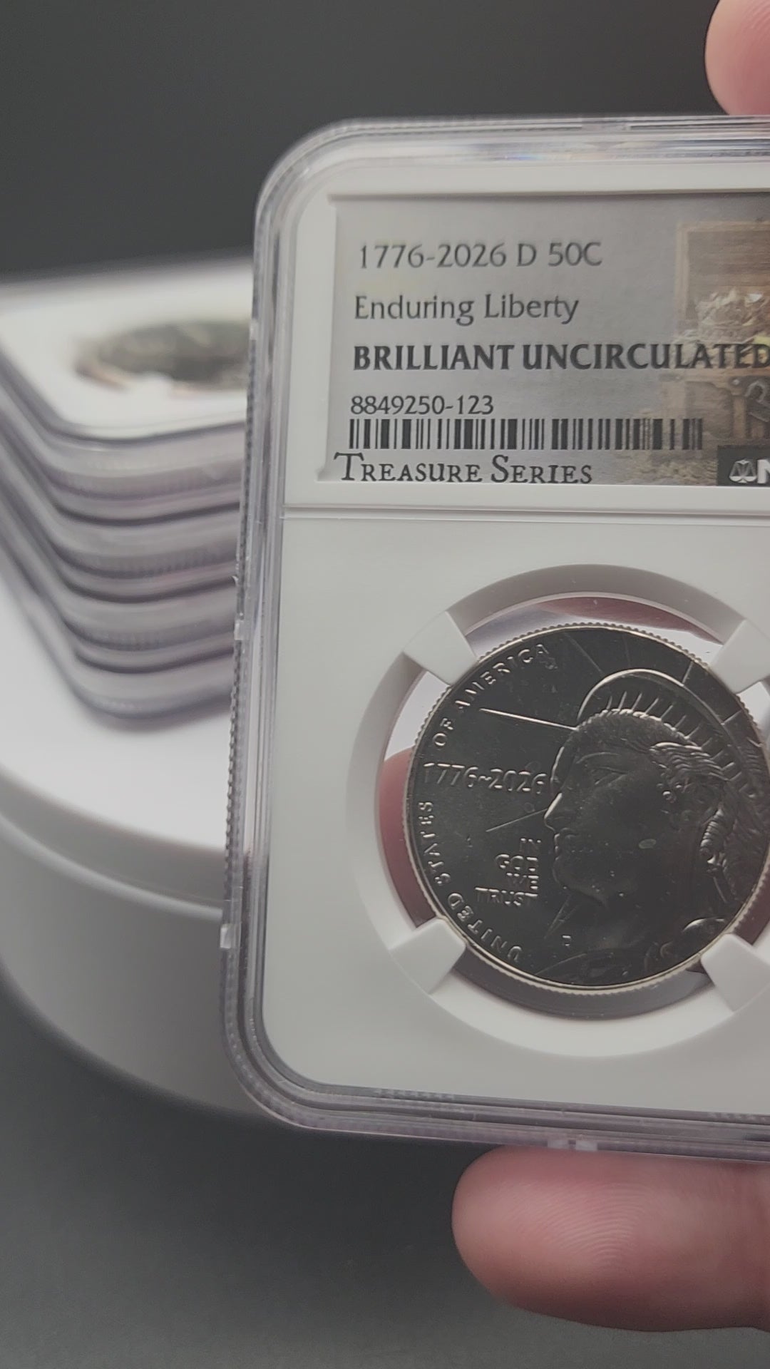 NGC BRIL UNC 2026-D U.S. Enduring Liberty Half Dollar Coin Treasure Series