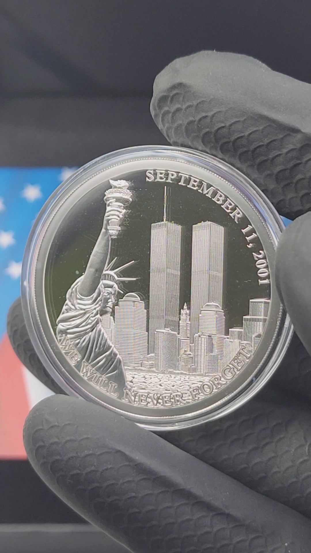 2026 Fiji September 11, 2001 We Will Never Forget Proof 1 oz Silver Coin