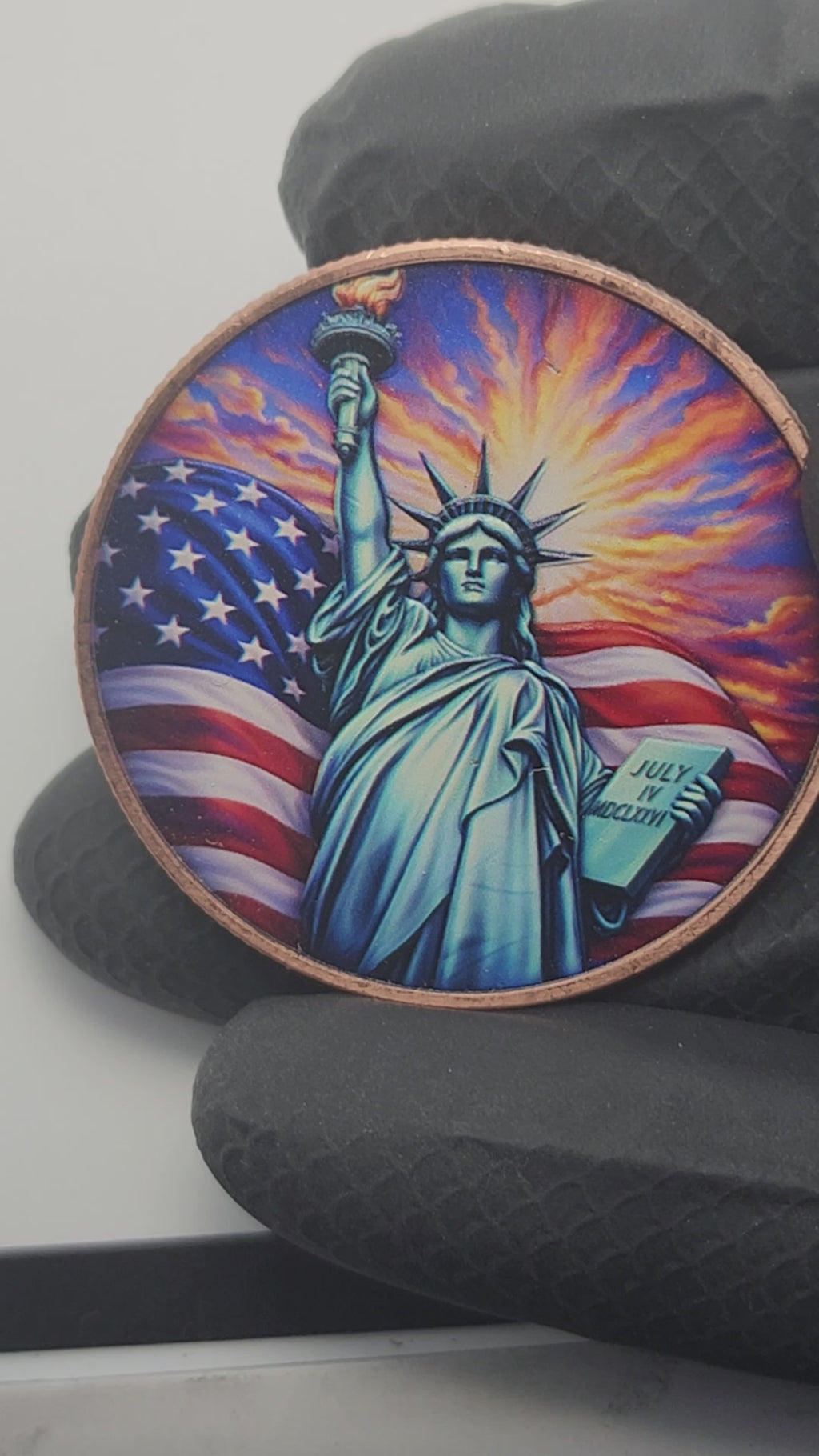 Sunset Liberty Colorized 1 oz Copper Round