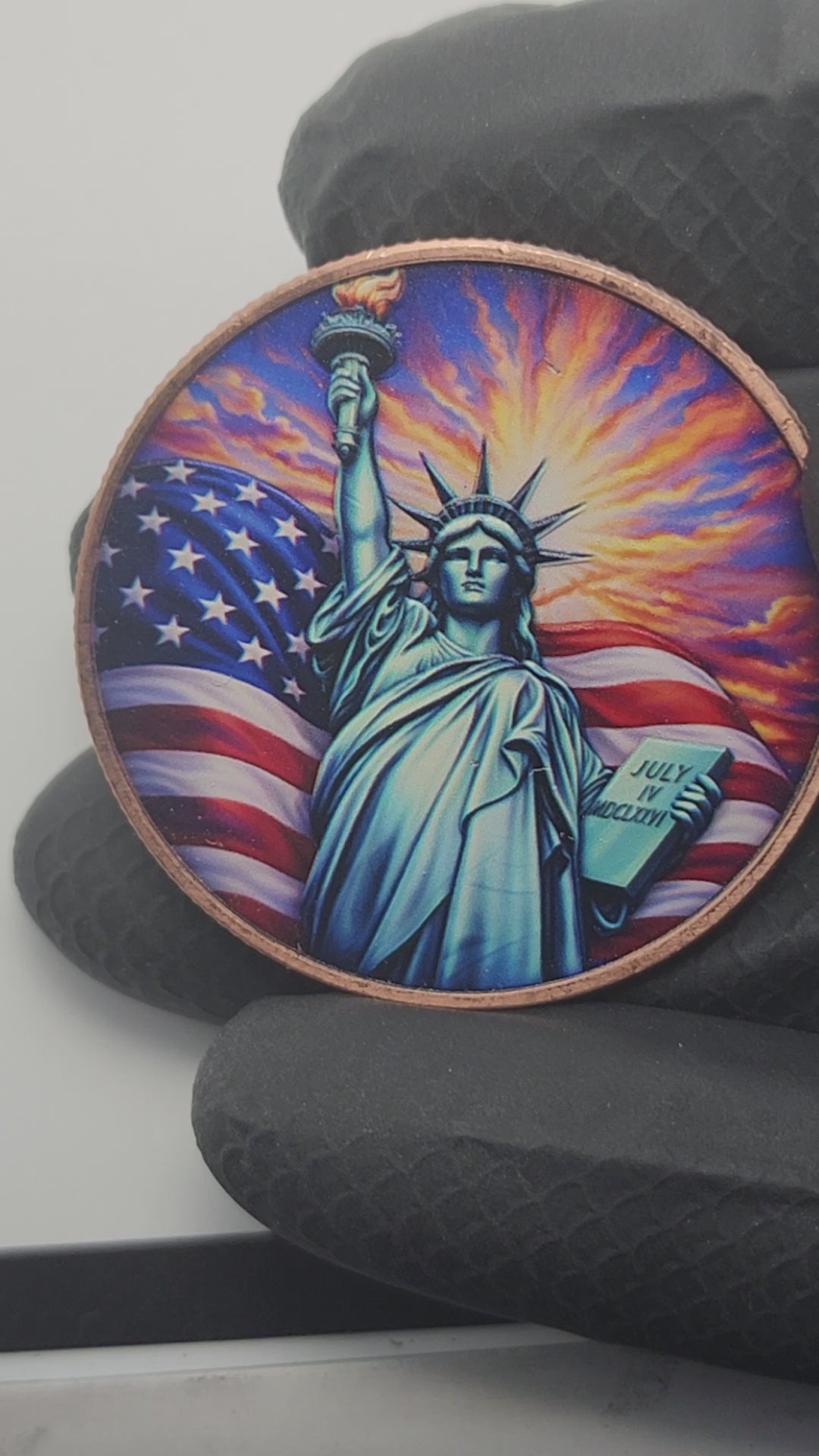 Sunset Liberty Colorized 1 oz Copper Round