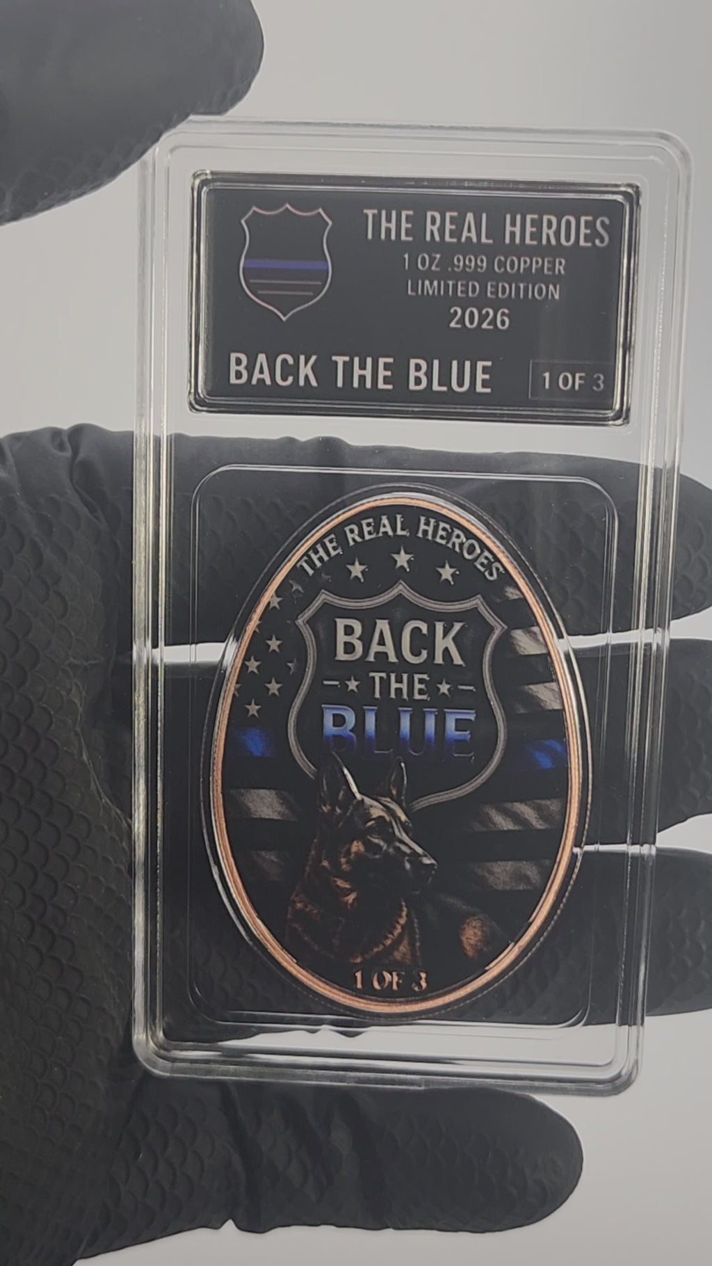 Back the Blue Police | 1 oz Copper Real Heroes Series