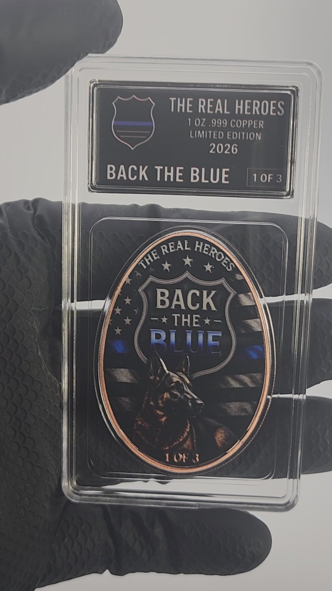 Back the Blue Police | 1 oz Copper Real Heroes Series