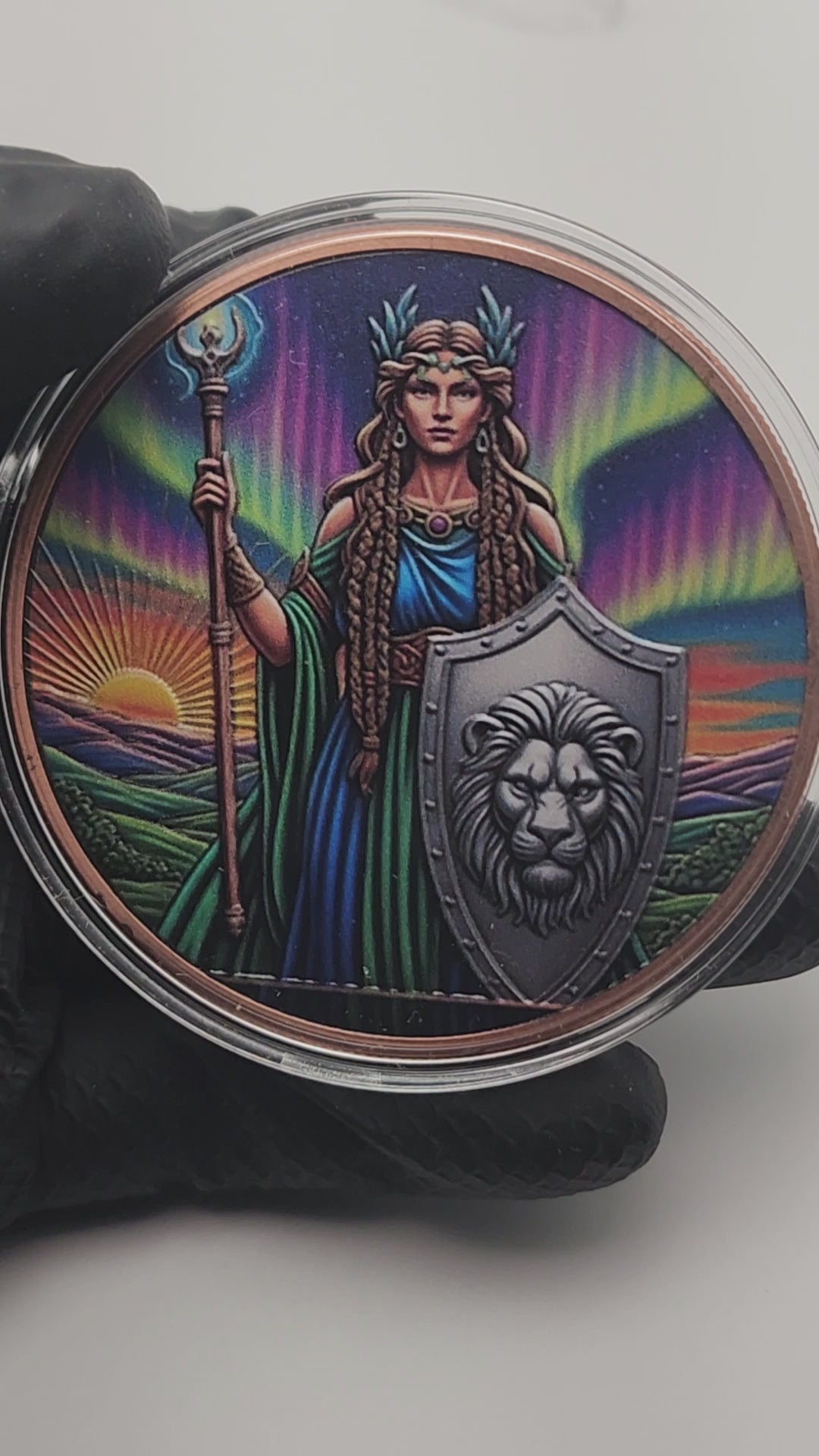 2026 Liberia Aurora Guardian of the Lion 5oz Copper Coin