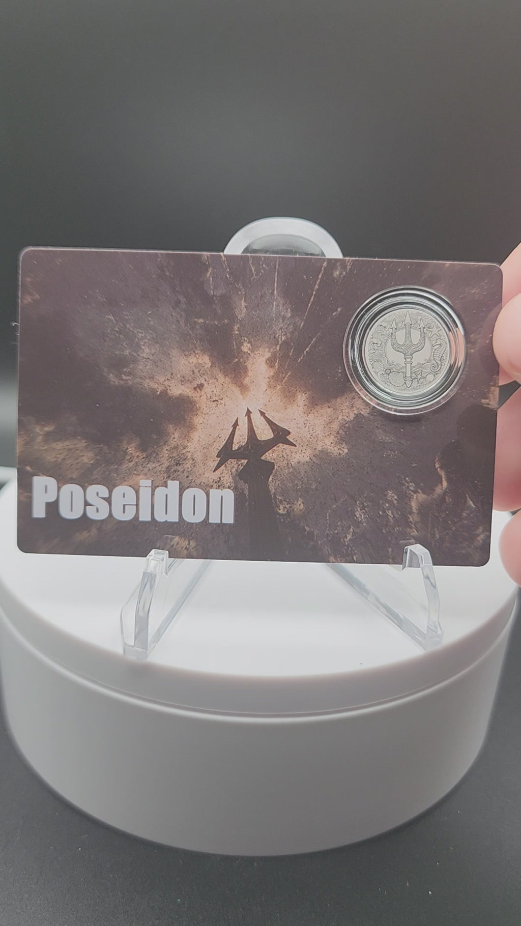 POSEIDON 1/1000 Oz Silver Coin in Card 1$ Liberia 2026