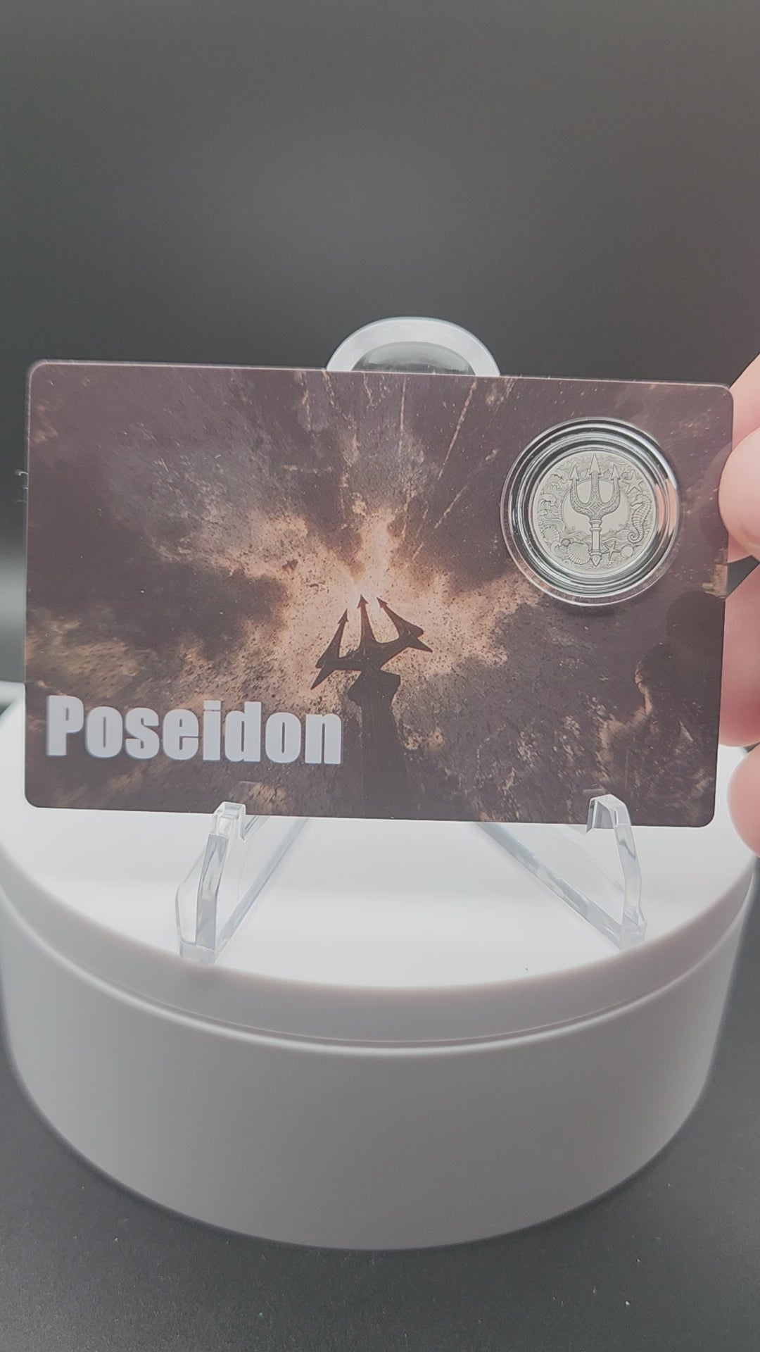 POSEIDON 1/1000 Oz Silver Coin in Card 1$ Liberia 2026