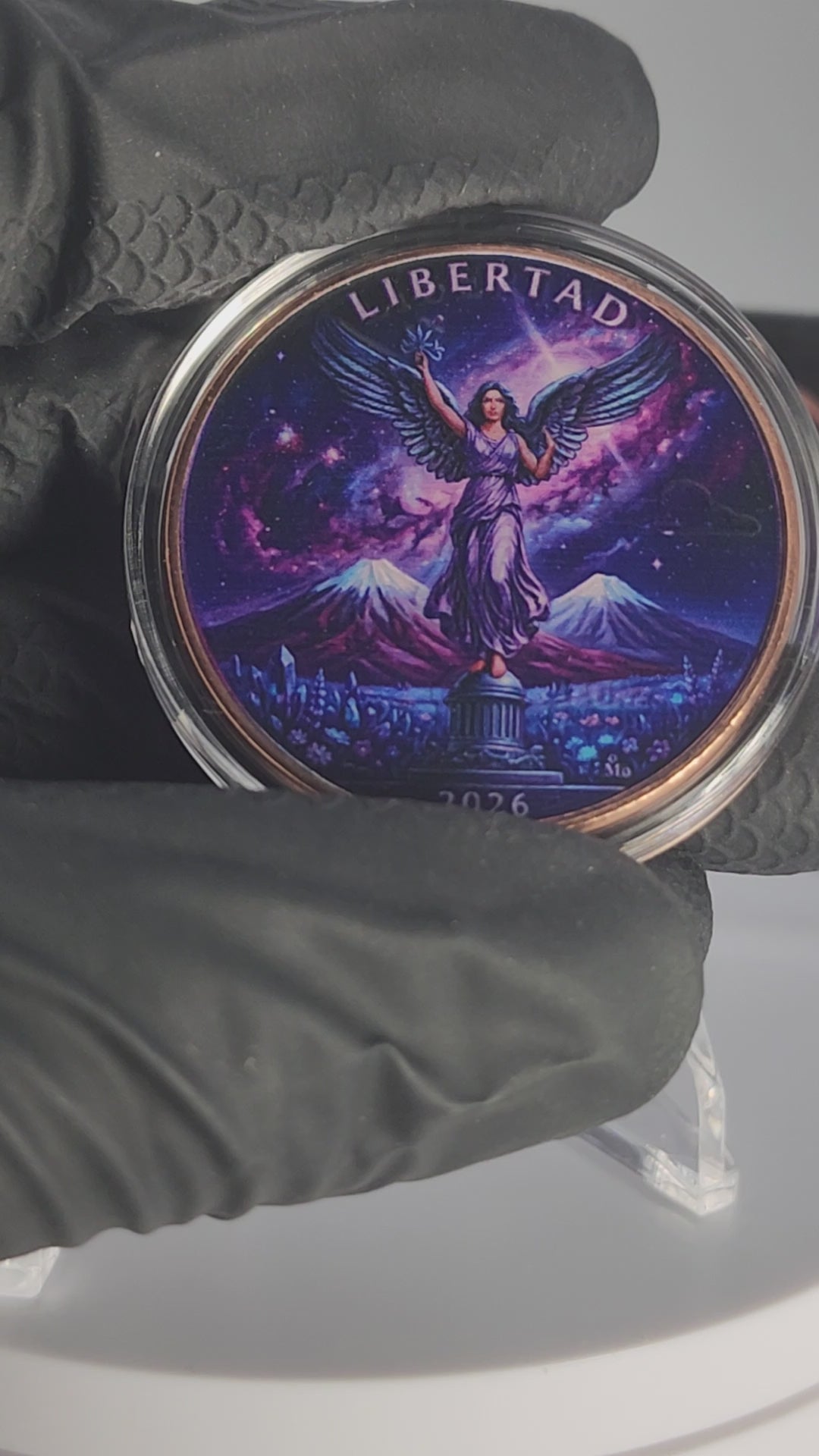 2026 Mexico Libertad Andromeda Galaxy Angel 1 oz Copper Round