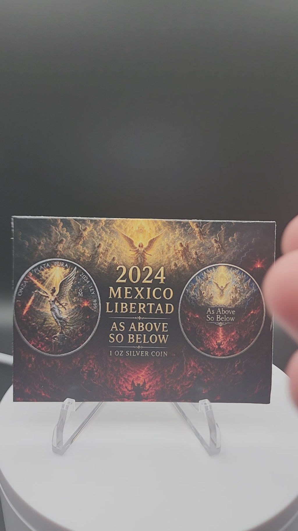 2024 Libertad As Above So Below Edition 1 oz Silver Colorized Coin Mintage 185