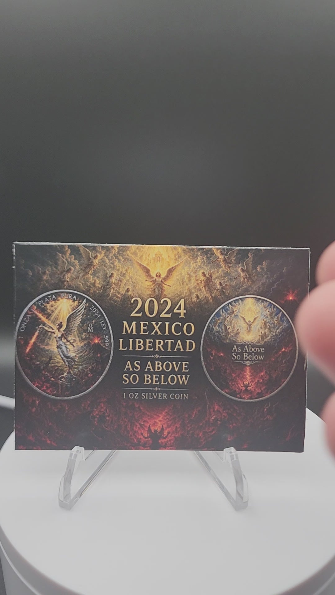 2024 Libertad As Above So Below Edition 1 oz Silver Colorized Coin Mintage 185