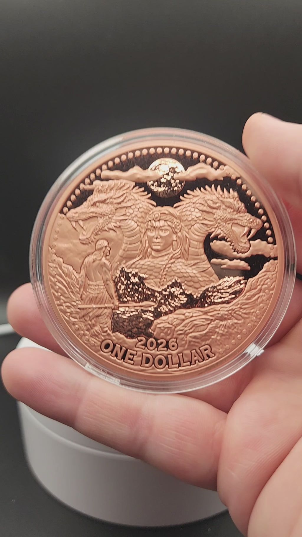 2026 Mesa Grande Sisiutl Sea Serpent Proof 5 oz Copper Coin COA
