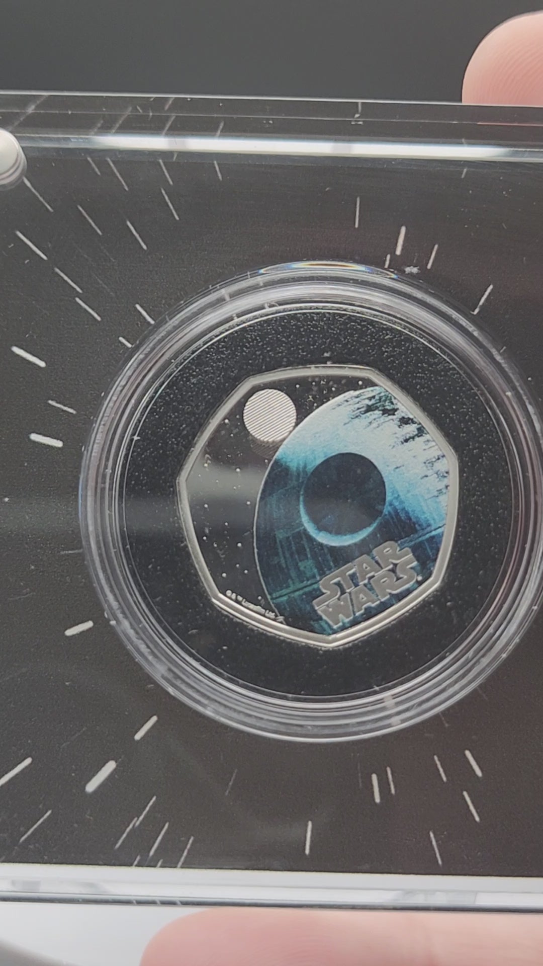 2024 50p Royal Mint Star Wars Death Star Silver Proof Coin in OGP
