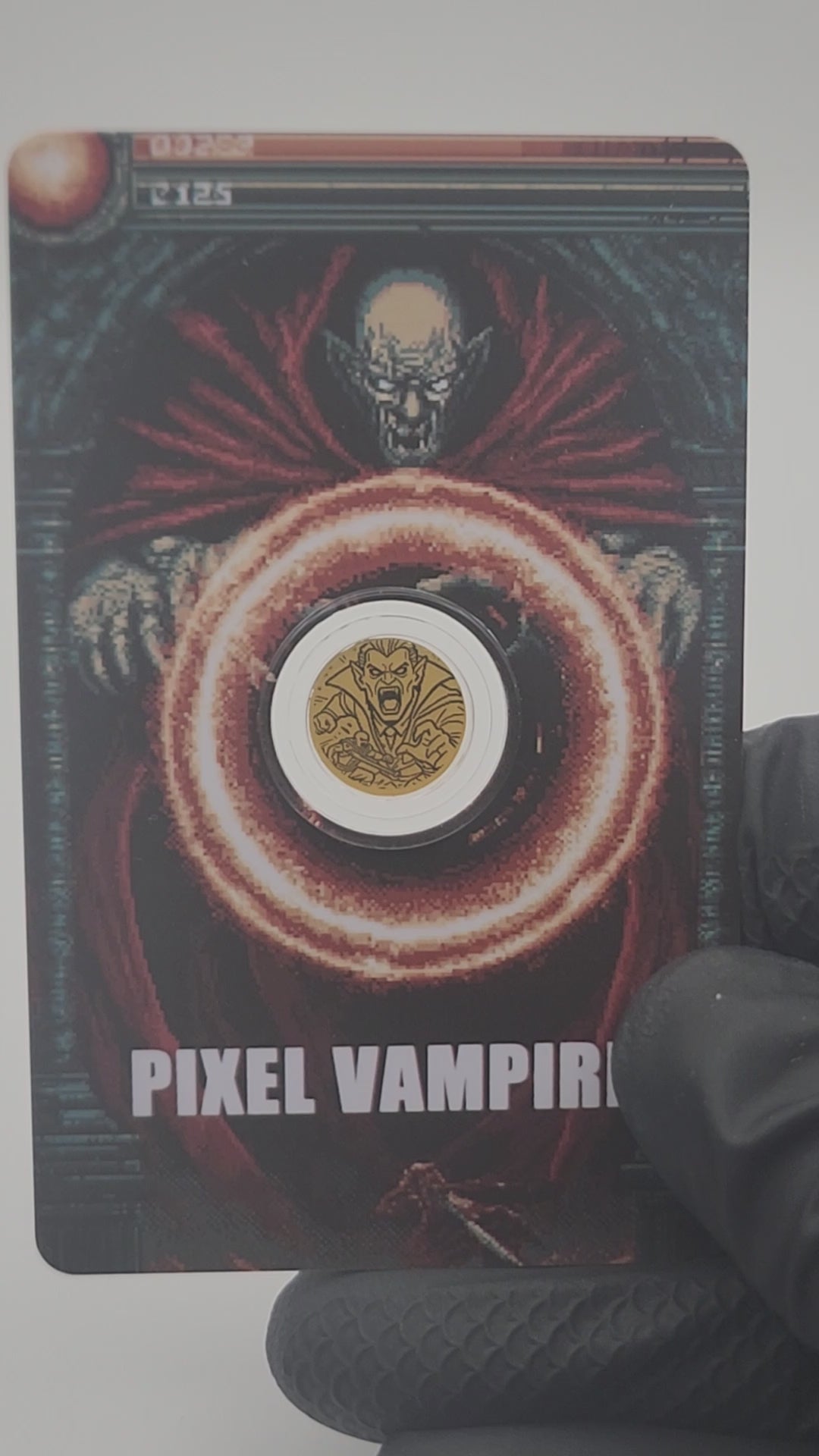 2026 Liberia Pixel Vampire 1/1000 oz .9999 Gold Coin in Card
