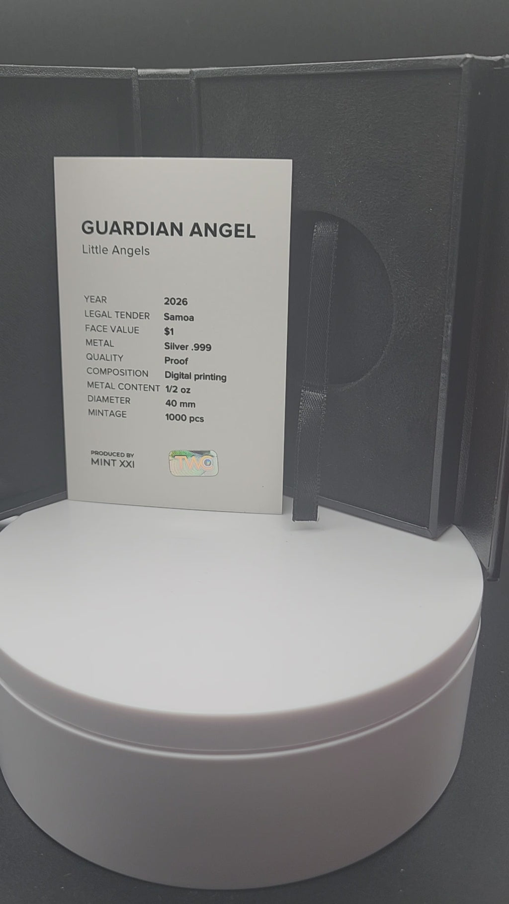 Guardian Angel Little Angels 2026 $1 1/2 oz Pure Silver Proof Coin  Samoa  TWC