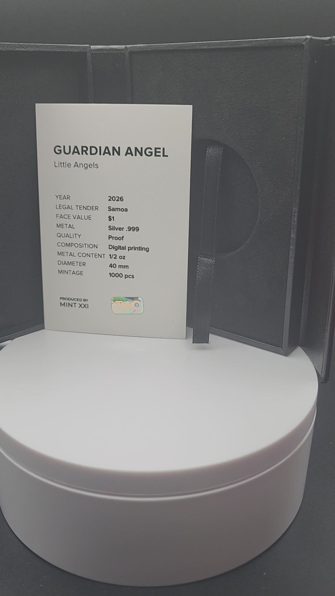 Guardian Angel Little Angels 2026 $1 1/2 oz Pure Silver Proof Coin  Samoa  TWC