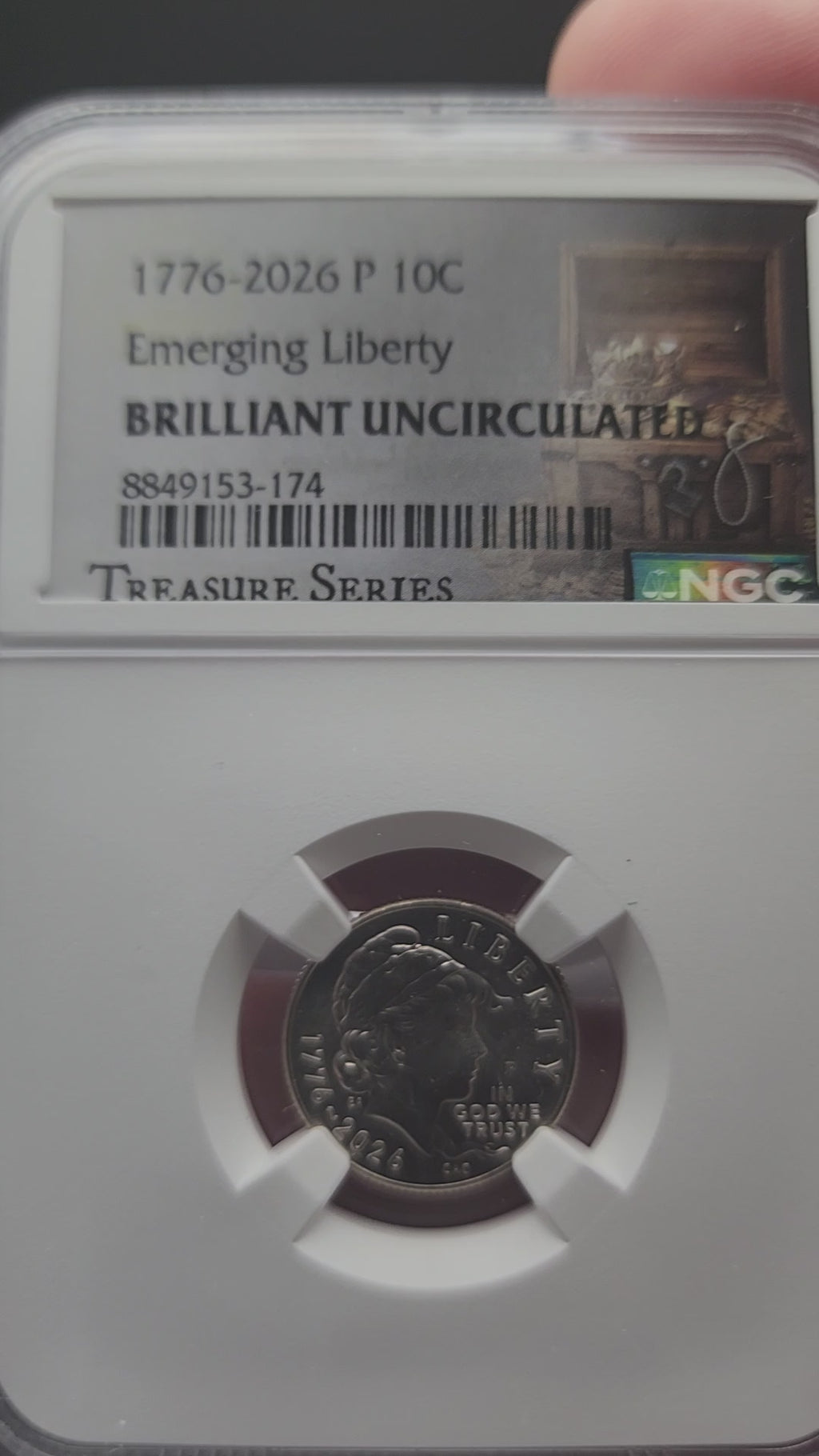 NGC GEM UNC 2026-P U.S. Emerging Liberty Dime 10 Cents Coin Treasure Series
