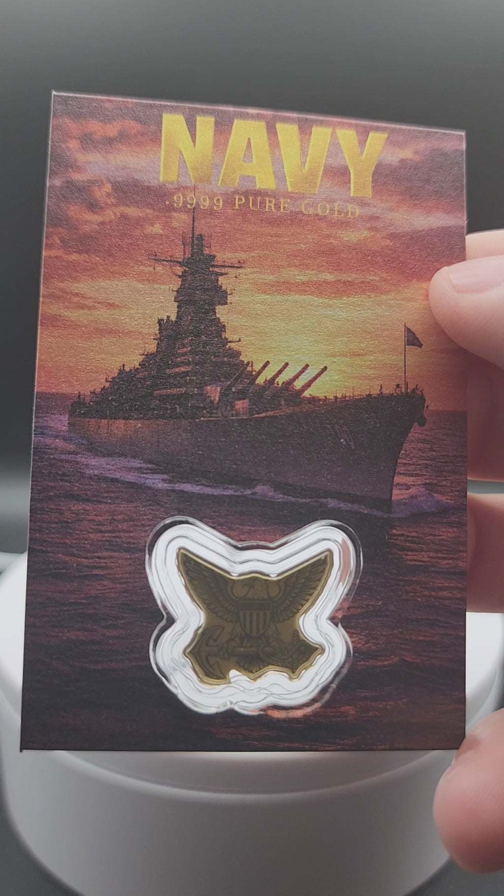 2026 U.S. Navy 1/1000 Gold in Card .9999 Gold