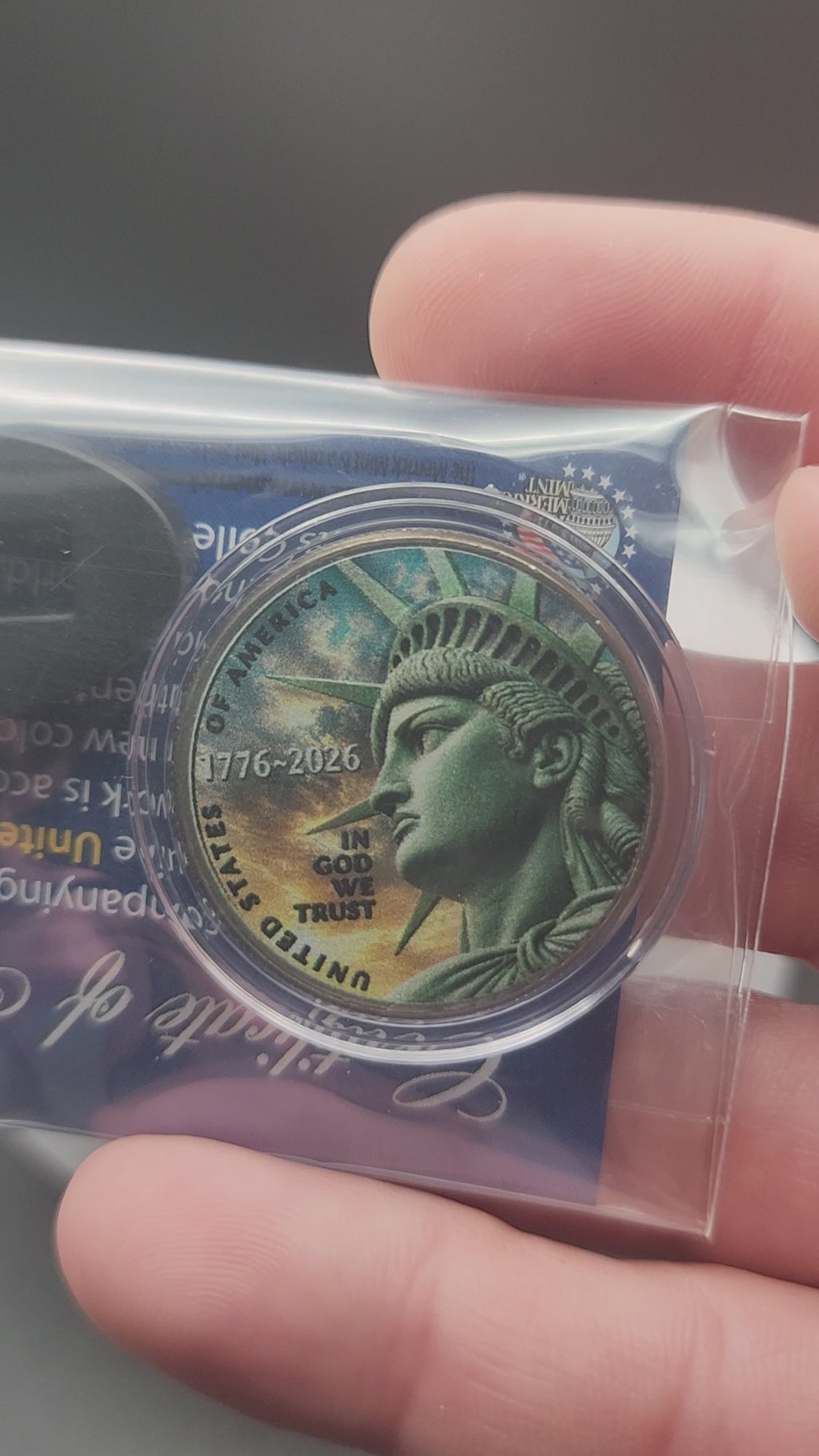2026 Semiquincentennial Half Dollar - 250th Anniversary - Colorized Coin