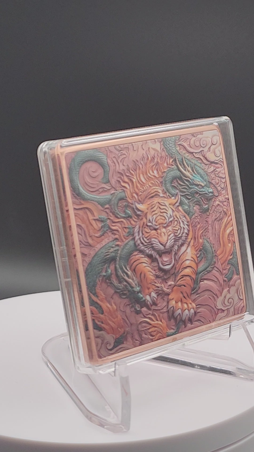 HoboCoins Exclusive Eternal Guardians - Tiger & Dragon 5 oz Copper Bar Mintage 500