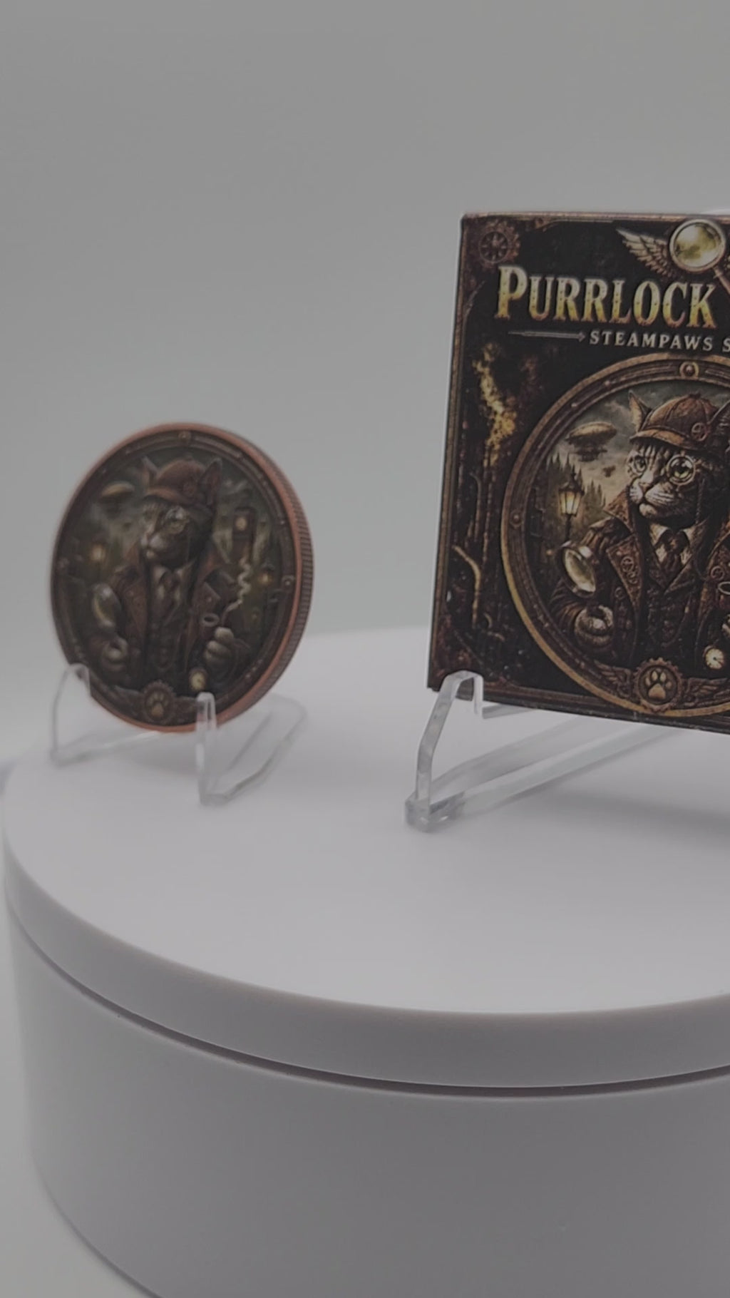 SteamPaws Series | Purrlock Holmes 1 oz .999 Copper Round