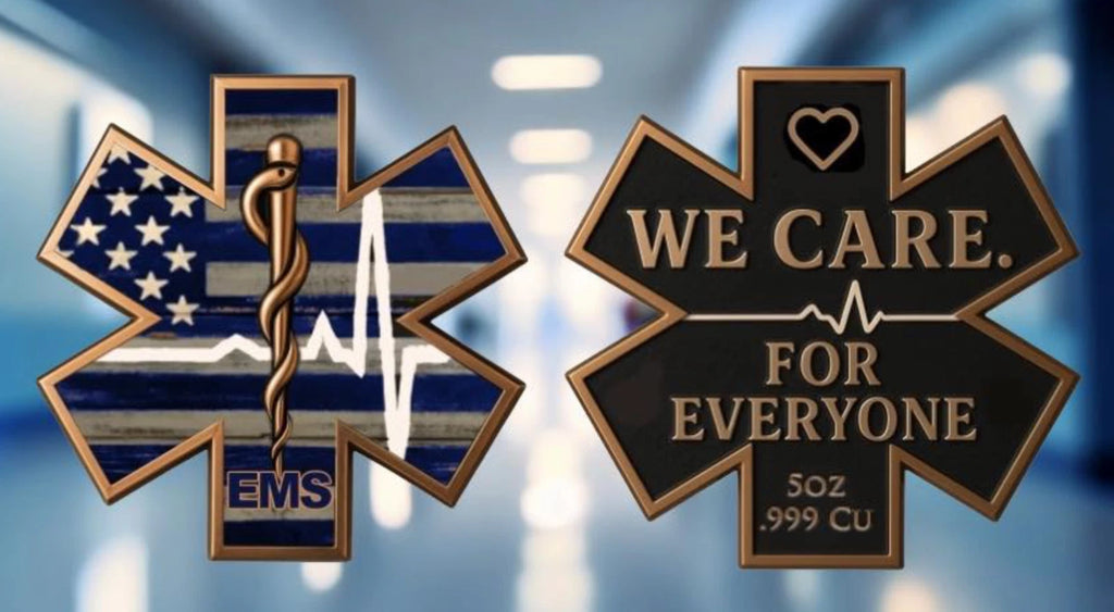 We Care For Everyone EMS First Responder 5oz Copper in Shaped Capsule