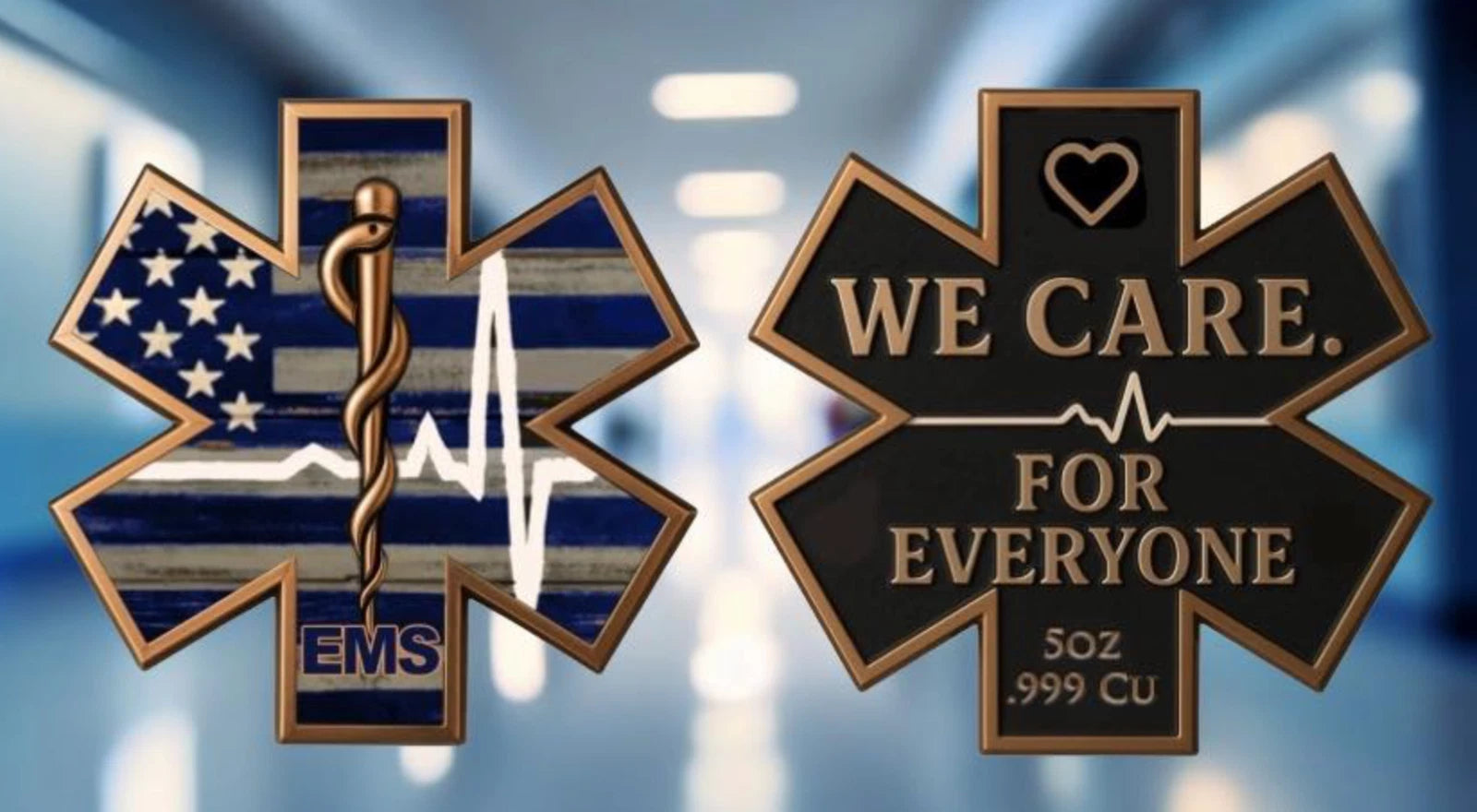 We Care For Everyone EMS First Responder 5oz Copper in Shaped Capsule