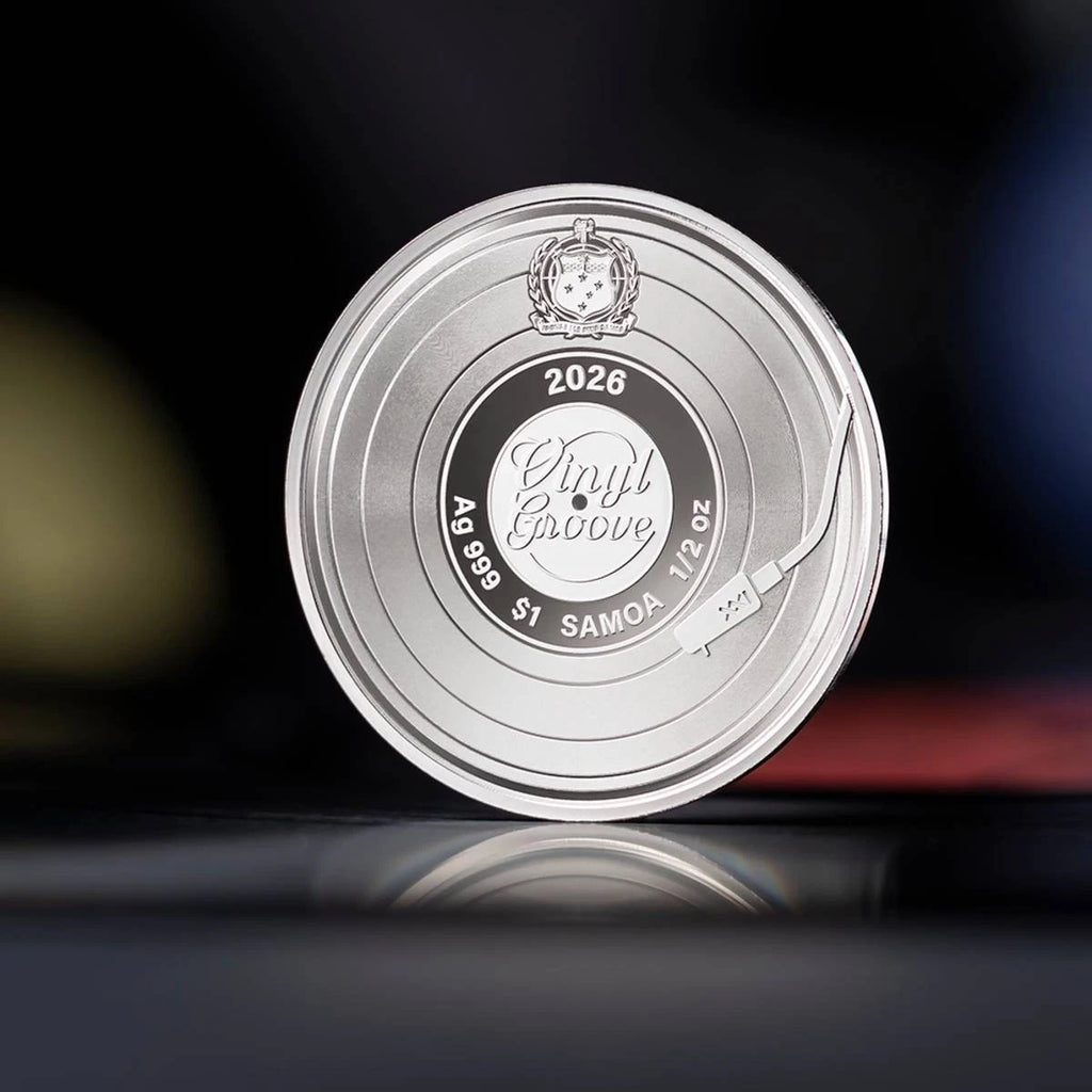 2026 Samoa Vinyl Groove 1/2 oz .999 Fine Silver Coin