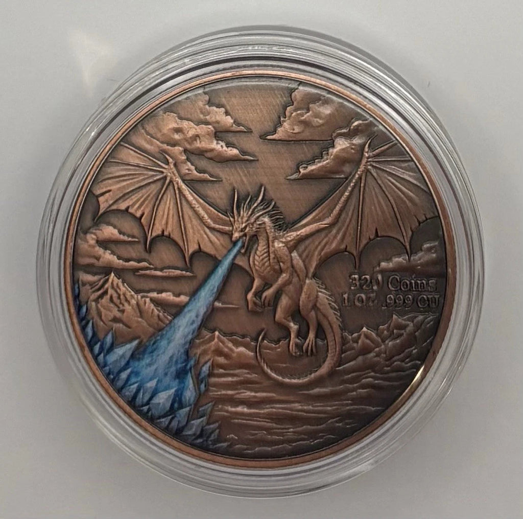 320Coins Exclusive Ice Dragon 1oz Copper Round