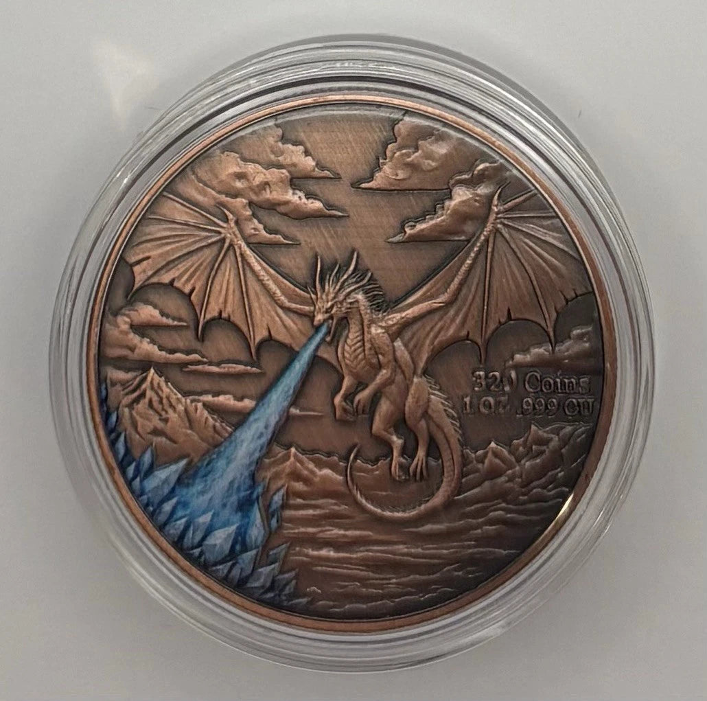 320Coins Exclusive Ice Dragon 1oz Copper Round