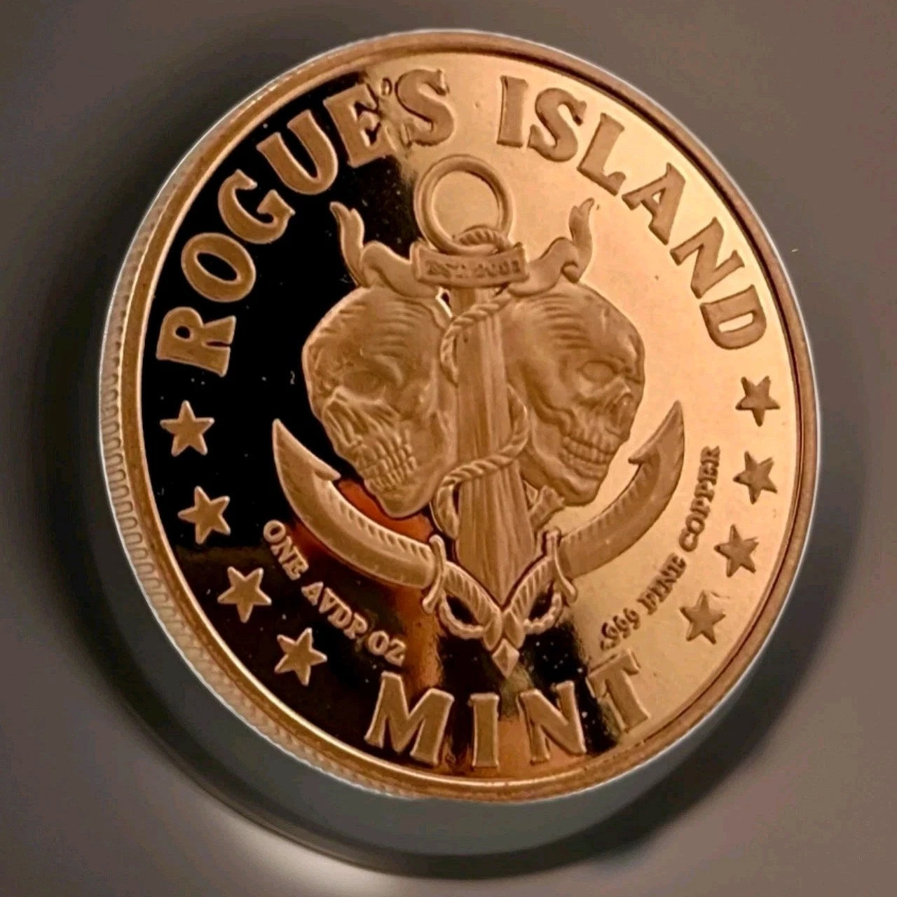 2026 Rogue Island Mint Don't Fear the Reaper Colorized Proof 1 oz .999 Copper