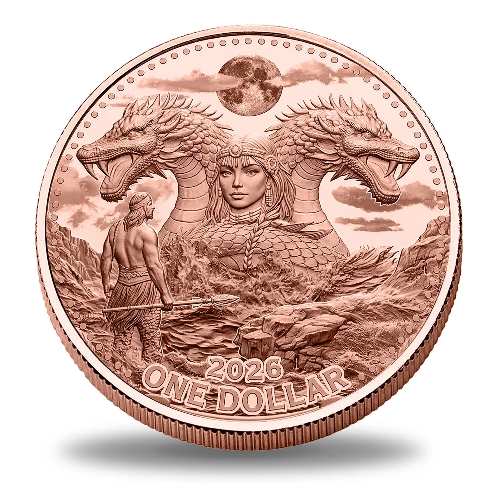 2026 Mesa Grande Sisiutl Sea Serpent Proof 5 oz Copper Coin COA