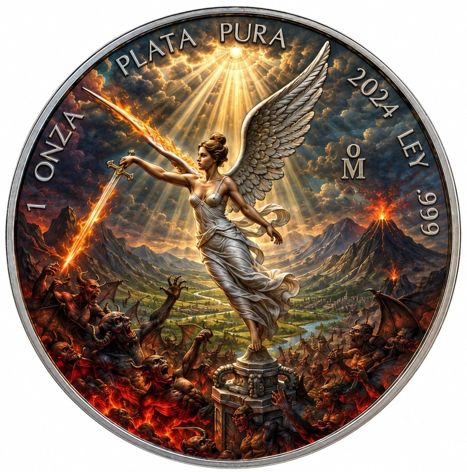 2024 Libertad As Above So Below Edition 1 oz Silver Colorized Coin Mintage 185