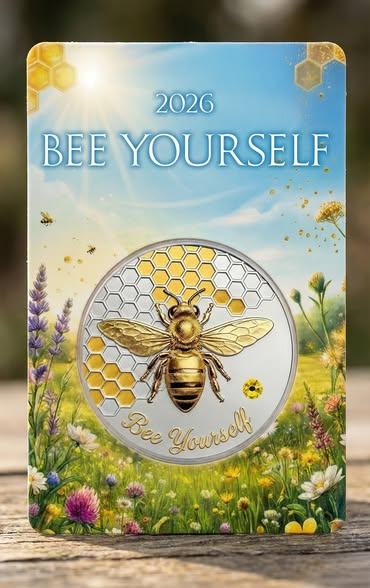 2026 Bee Yourself Silver & Gold Gilded 1 oz Copper Round